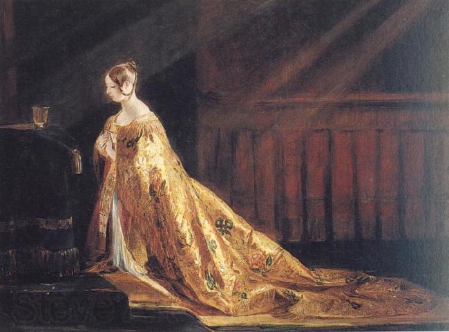 Charles Robert Leslie Queen Victoria in her Coronation Robes Germany oil painting art
